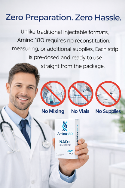 NAD+ RECHARGE Dissolvable Strips - Mint (30 Count)